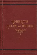Robert's Rules of Order. Opens new window.